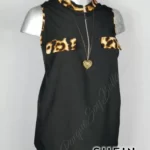 Blusa Shein Curve - Negro - Con Filos De Animal Print · 38/40