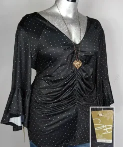 Blusa Suzanne Betro - Negro - Estampado De Puntos · 38/40