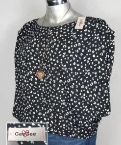 Blusa GeeGee - Negro - Estampado En Animal Print · 38