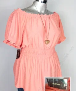 Blusa Lane Bryant - Coral - Con Motitas · 38/40