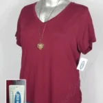 Playera Old Navy - Vino - Cuello En V · 38/40