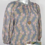 Blusa Lauren Conrad - Gris Oscuro - Tela Drapeada · 38/40