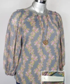 Blusa Lauren Conrad - Gris Oscuro - Tela Drapeada · 38/40