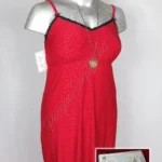 Camisón René Rofé - Rojo Negro - Estampado En Corazónes · 38