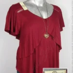 Blusa Maxstudio - Vino - Cuello En V · 38/40