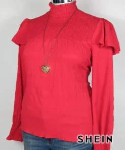 Blusa Shein - Rojo - Plisado En Pecho · 38