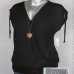 Blusa Maurices - Negro - Cuello En V Cruzado · 38