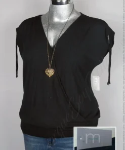 Blusa Maurices - Negro - Cuello En V Cruzado · 38