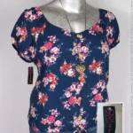 Blusa No Boundaries - Azul Marino - Estampado En Flores · 38