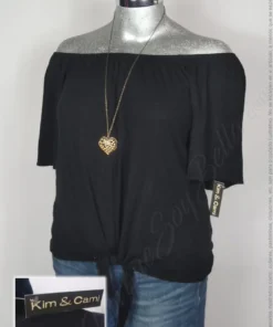 Blusa Kim & Cami - Negro - Cuello Redondo Con Resorte · 38
