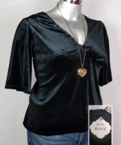 Blusa Knox Rose - Negro - De Terciopelo · 38/40