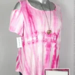 Blusa Lane Bryant - Blanco Rosa - Degradado En Rosa · 40
