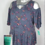 Blusa Maurices - Gris Oxford - Estampado En Flores · 38/40