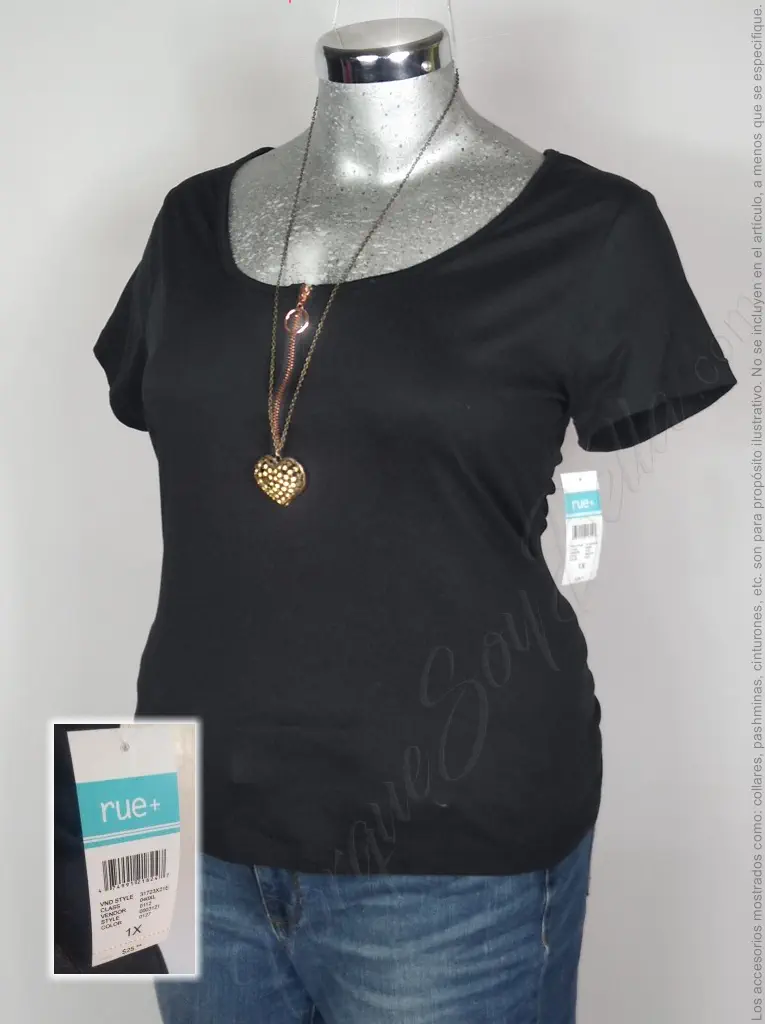 Blusa Rue+ - Negro - Con Cierre Al Frente · 38