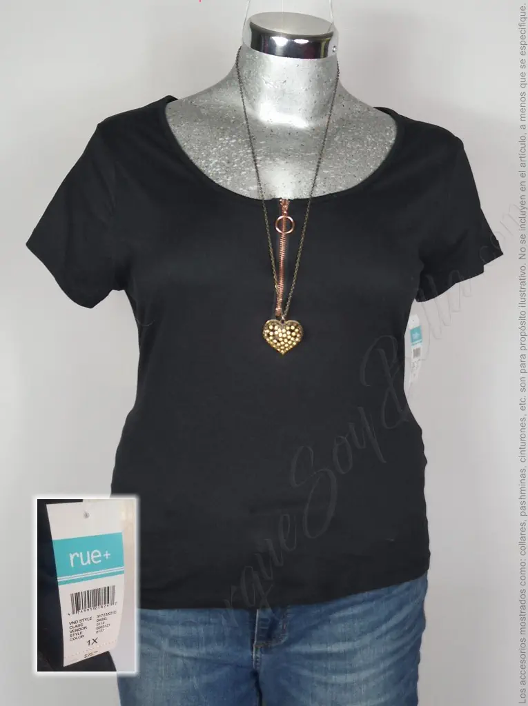 Blusa Rue+ - Negro - Con Cierre Al Frente · 38 - Imagen 2