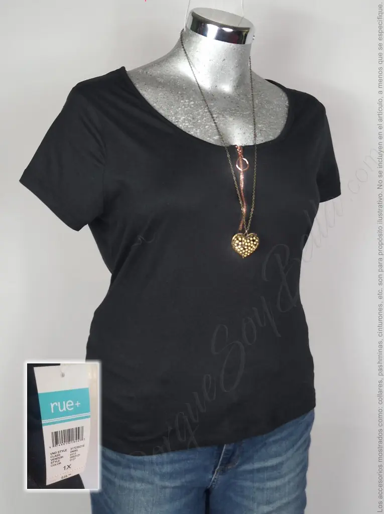 Blusa Rue+ - Negro - Con Cierre Al Frente · 38 - Imagen 3