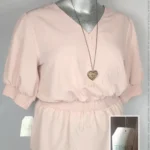 Blusa Time & True - Rosa Bebé - Cuello En V · 38