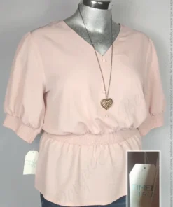 Blusa Time & True - Rosa Bebé - Cuello En V · 38