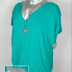 Blusa Wet Seal - Aquamarine - Cuello En V · 40