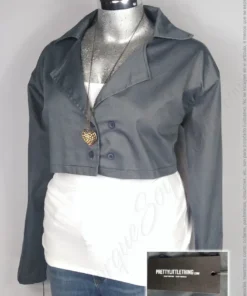 Chaqueta PrettyLittleThing - Gris Oxford - Doble Solapa · 38/40