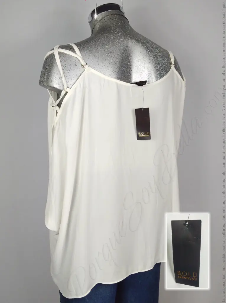 Blusa Bold Elements - Blanco - Cuello Redondo · 40/42 - Imagen 4