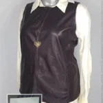 Chaleco Ann Taylor - Chocolate - Cuello Redondo · 38/40