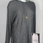 Suéter Time and tru - Negro Jaspe - Jaspeado En Blanco · 40/42