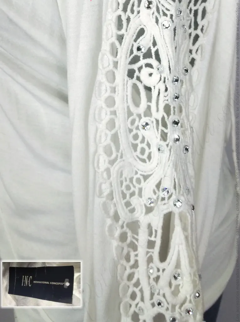 Blusa International Concepts - Blanco - Cuello En V Amplio · 38 - Imagen 4