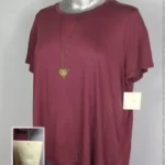 Blusa 14th & Union - Vino - Cuello Redondo · 40/42