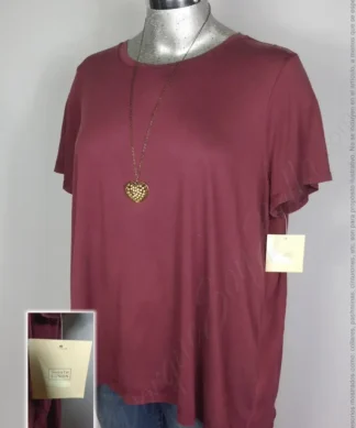 Blusa 14th & Union - Vino - Cuello Redondo · 40/42