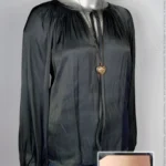 Blusa By Together - Gris Oxford - Cuello Redondo Con Cinta · 38/40