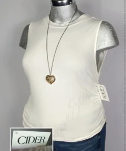 Blusa Cider - Blanco - Cuello Alto · 38