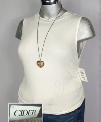 Blusa Cider - Blanco - Cuello Alto · 38