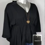 Blusa Forever 21+ - Negro - Cuello En V · 38/40