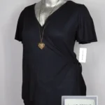Blusa Lane Bryant - Azul Oscuro - Tela Canelé · 38/40