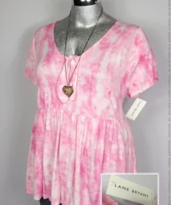 Blusa Lane Bryant - Rosa Blanco - Degradado De Blanco Y Rosa · 38/40