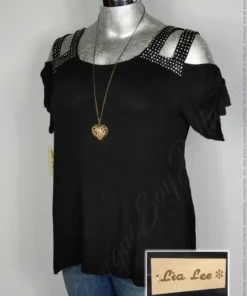Blusa Lia Lee - Negro - De Tirantes Con Pedrería · 38/40