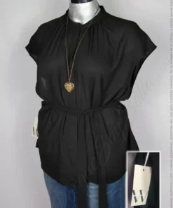 Blusa Worthington - Negro - Cuello En V · 40