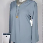 Blusa Youtalia - Gris Oxford - Cuello En V · 38/40