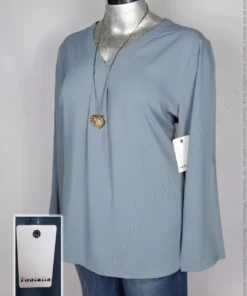 Blusa Youtalia - Gris Oxford - Cuello En V · 38/40