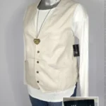 Chaleco International Concepts - Beige - Cuello En V · 38/40