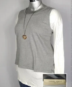 Chaleco Laura Ashley - Gris - Cuello Redondo · 38/40