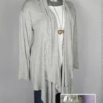 Ensamble Bellino - Gris - Solapa En V Larga Asimétrica · 38/42