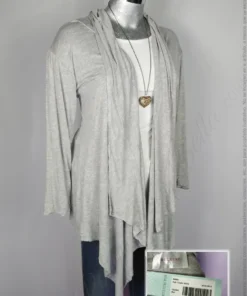 Ensamble Bellino - Gris - Solapa En V Larga Asimétrica · 38/42